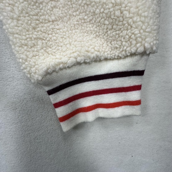 Krimson Klover Sweatshirt Womens XL Cream Sherpa Fleece Teddy Crewneck Pullover - Picture 4 of 11